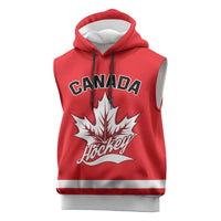 Custom Canada 2026 Hockey Sleeveless Hoodie Team Maple Leaf Red Version - Wonder Print Shop