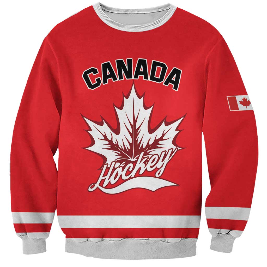 Custom Canada 2026 Hockey Sweatshirt Team Maple Leaf Red Version - Wonder Print Shop