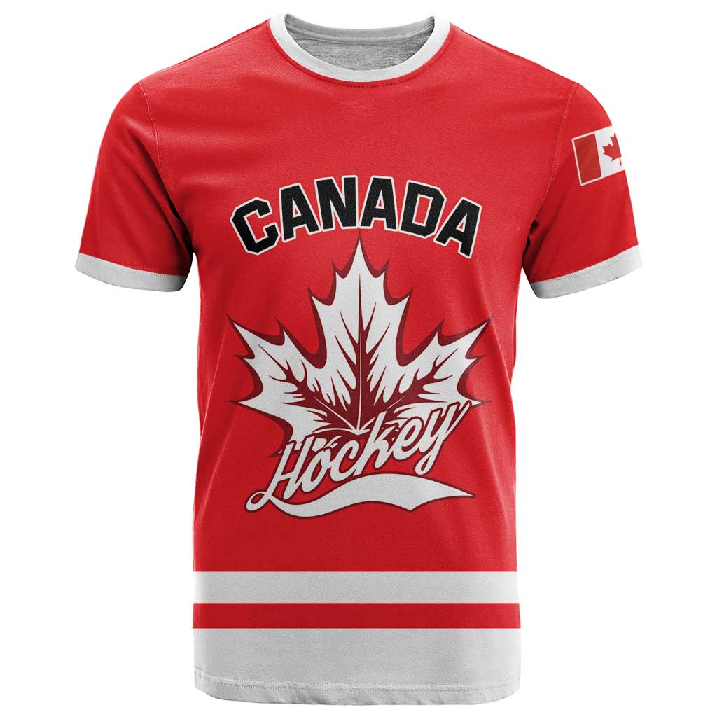 Custom Canada 2026 Hockey T Shirt Team Maple Leaf Red Version - Wonder Print Shop