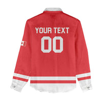 Custom Canada 2026 Hockey Women Casual Shirt Team Maple Leaf Red Version - Wonder Print Shop