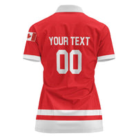 Custom Canada 2026 Hockey Women Polo Shirt Team Maple Leaf Red Version - Wonder Print Shop