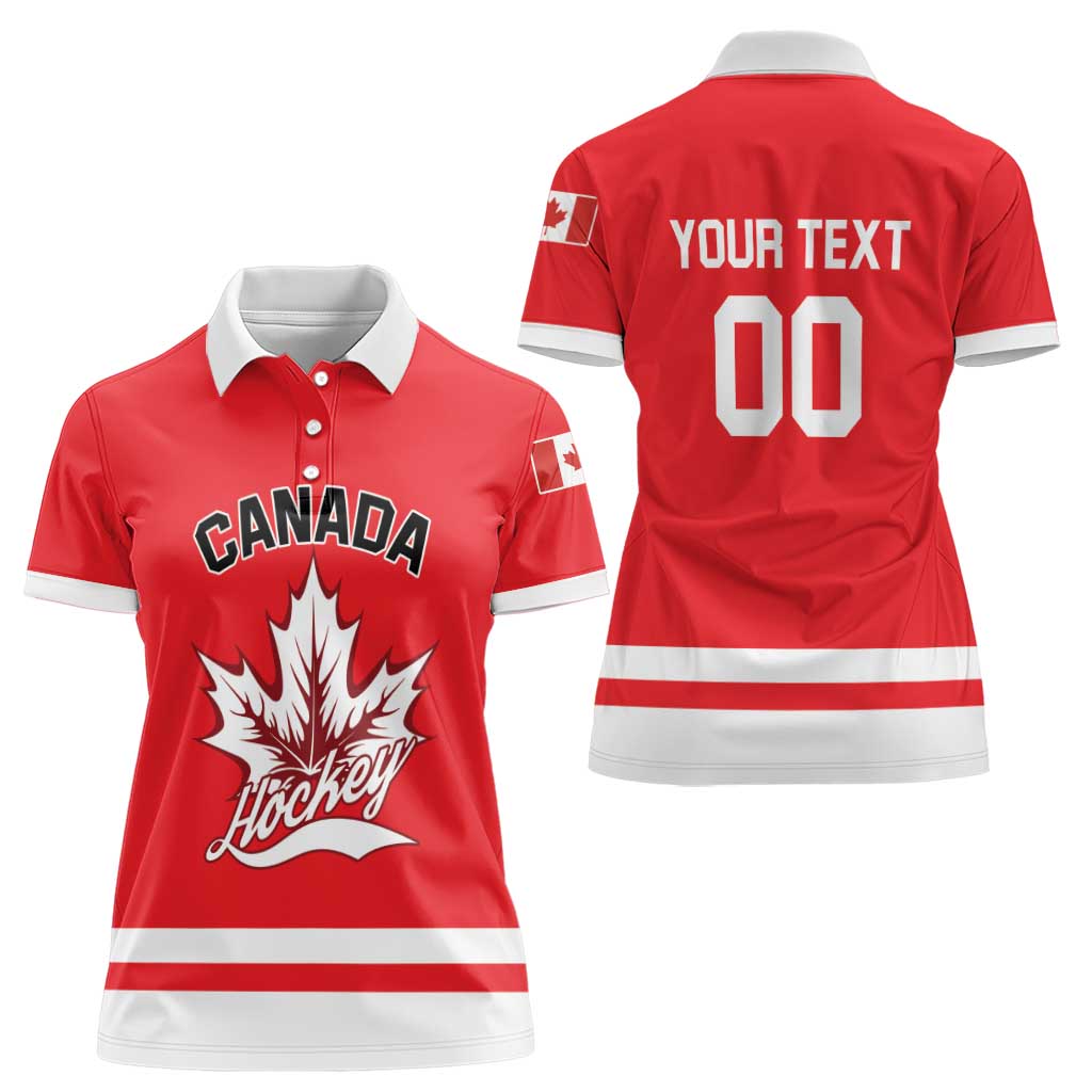 Custom Canada 2026 Hockey Women Polo Shirt Team Maple Leaf Red Version - Wonder Print Shop