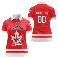 Custom Canada 2026 Hockey Women Polo Shirt Team Maple Leaf Red Version - Wonder Print Shop