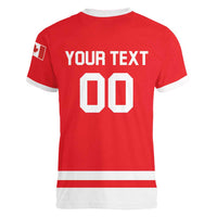 Custom Canada 2026 Hockey Women V-Neck T-Shirt Team Maple Leaf Red Version - Wonder Print Shop