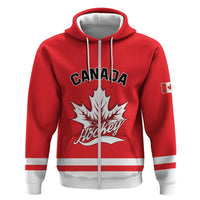 Custom Canada 2026 Hockey Zip Hoodie Team Maple Leaf Red Version - Wonder Print Shop