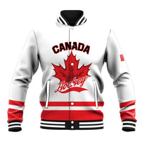 Custom Canada 2026 Hockey Baseball Jacket Team Maple Leaf White Version - Wonder Print Shop