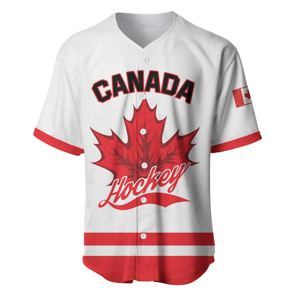 Custom Canada 2026 Hockey Baseball Jersey Team Maple Leaf White Version - Wonder Print Shop