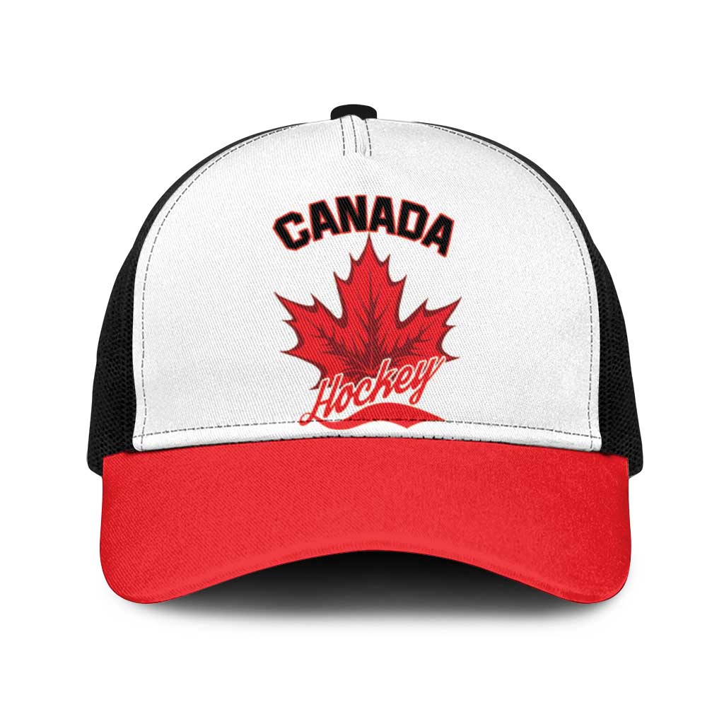 Canada 2026 Hockey Baseball Net Cap Team Maple Leaf White Version - Wonder Print Shop