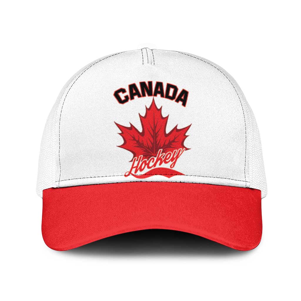 Canada 2026 Hockey Baseball Net Cap Team Maple Leaf White Version - Wonder Print Shop