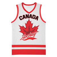 Custom Canada 2026 Hockey Basketball Jersey Team Maple Leaf White Version - Wonder Print Shop