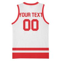 Custom Canada 2026 Hockey Basketball Jersey Team Maple Leaf White Version - Wonder Print Shop