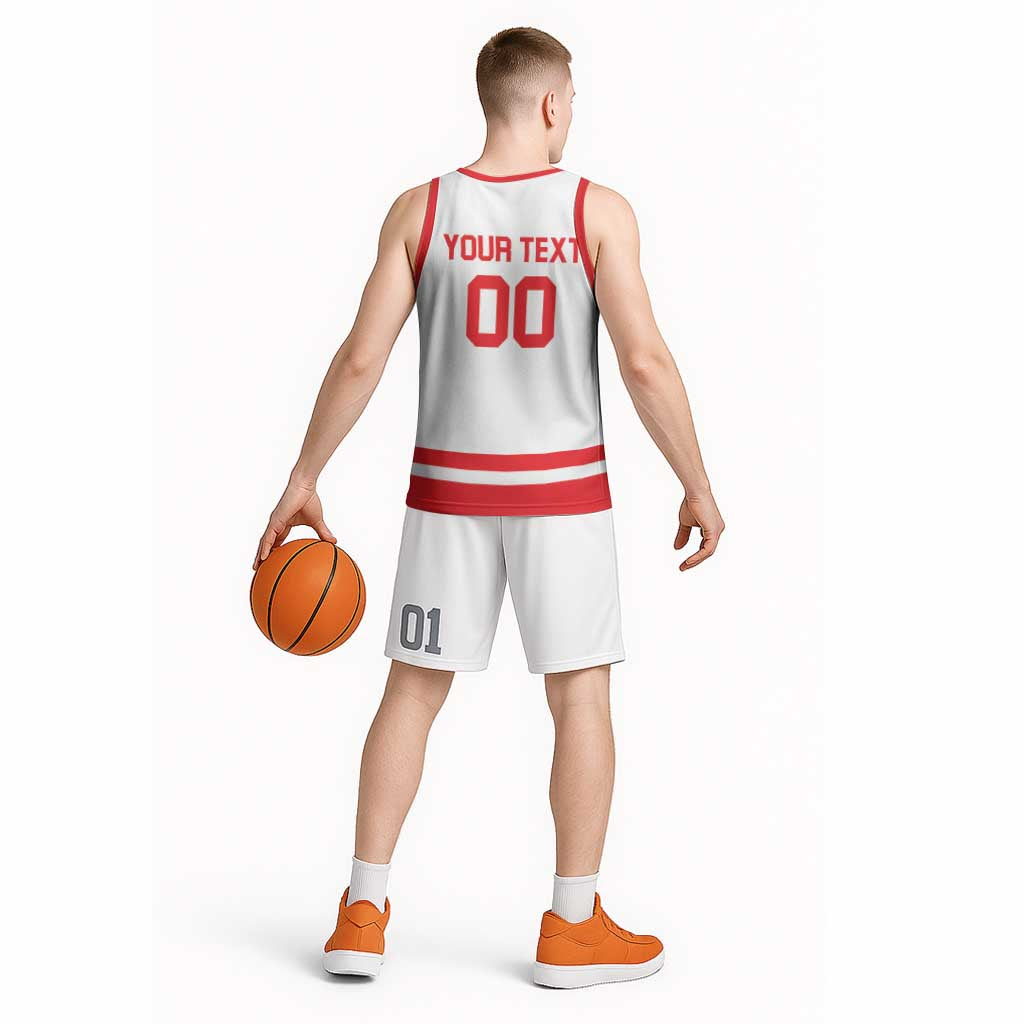 Custom Canada 2026 Hockey Basketball Jersey Team Maple Leaf White Version - Wonder Print Shop