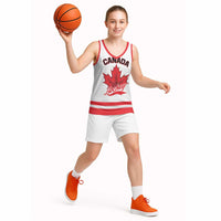 Custom Canada 2026 Hockey Basketball Jersey Team Maple Leaf White Version - Wonder Print Shop