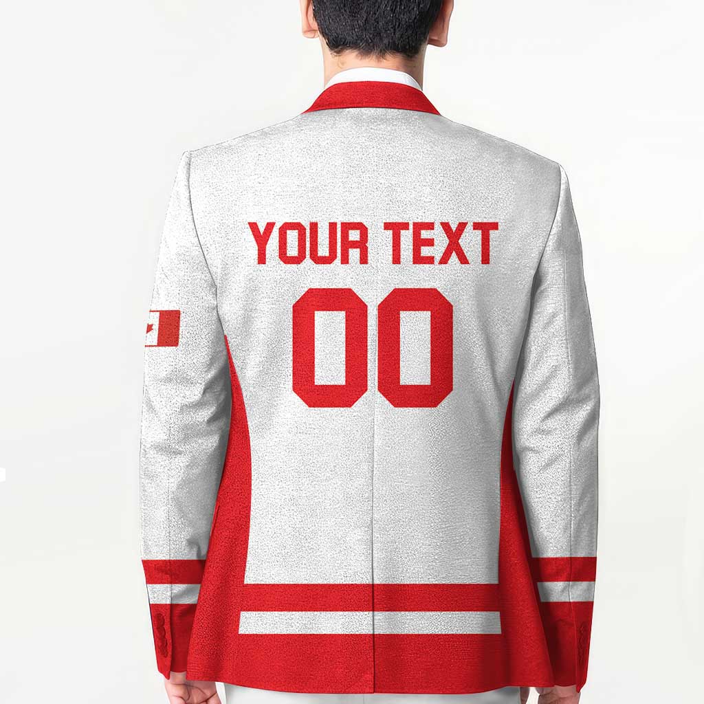 Custom Canada 2026 Hockey Blazer Team Maple Leaf White Version - Wonder Print Shop