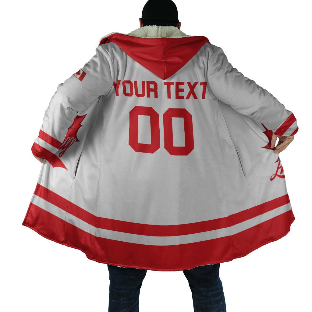 Custom Canada 2026 Hockey Cloak Team Maple Leaf White Version - Wonder Print Shop