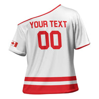 Custom Canada 2026 Hockey Cross Shoulder Shirt Team Maple Leaf White Version - Wonder Print Shop