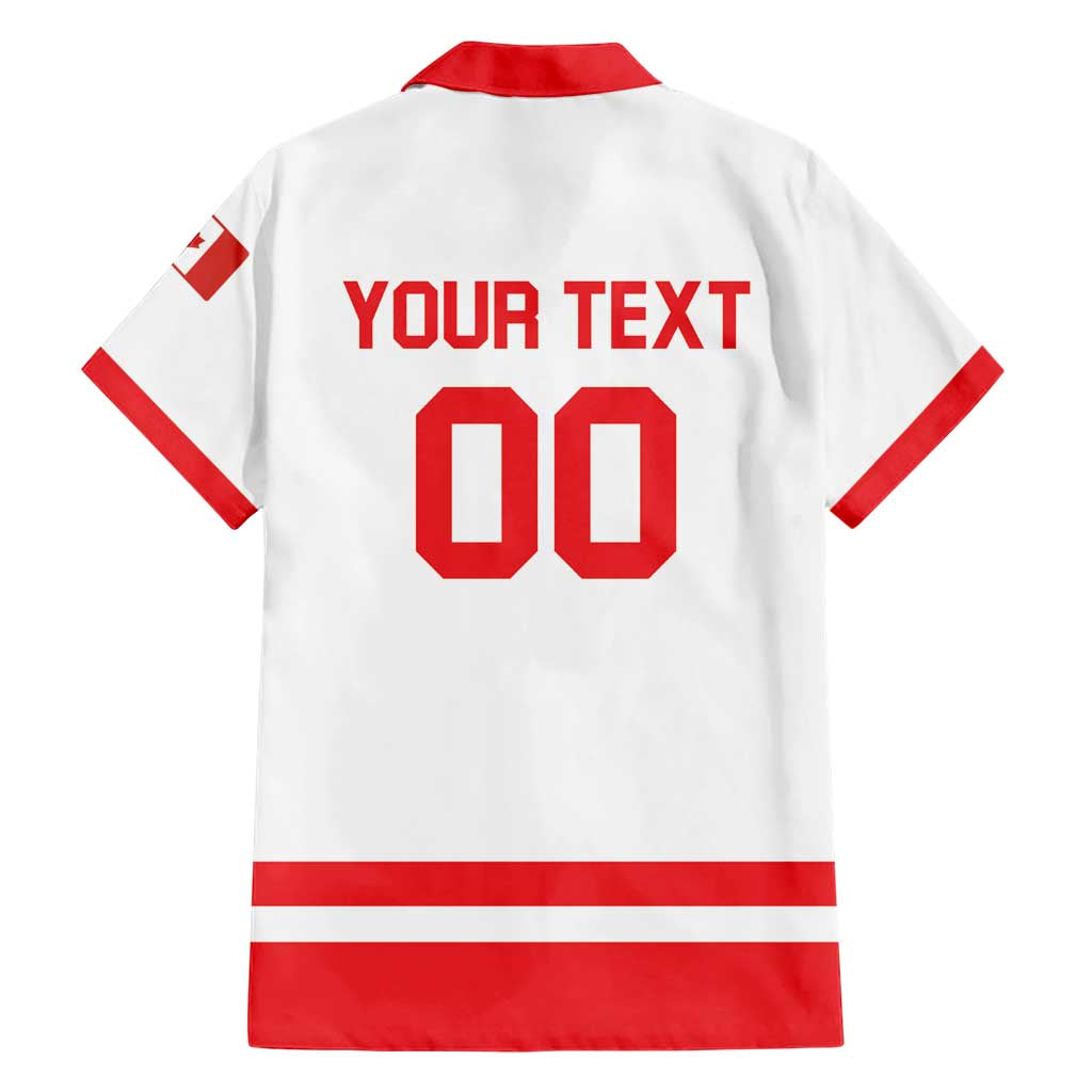 Custom Canada 2026 Hockey Hawaiian Shirt Team Maple Leaf White Version - Wonder Print Shop