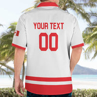 Custom Canada 2026 Hockey Hawaiian Shirt Team Maple Leaf White Version - Wonder Print Shop