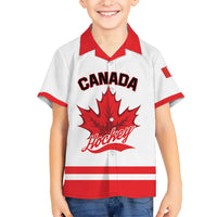 Custom Canada 2026 Hockey Hawaiian Shirt Team Maple Leaf White Version - Wonder Print Shop