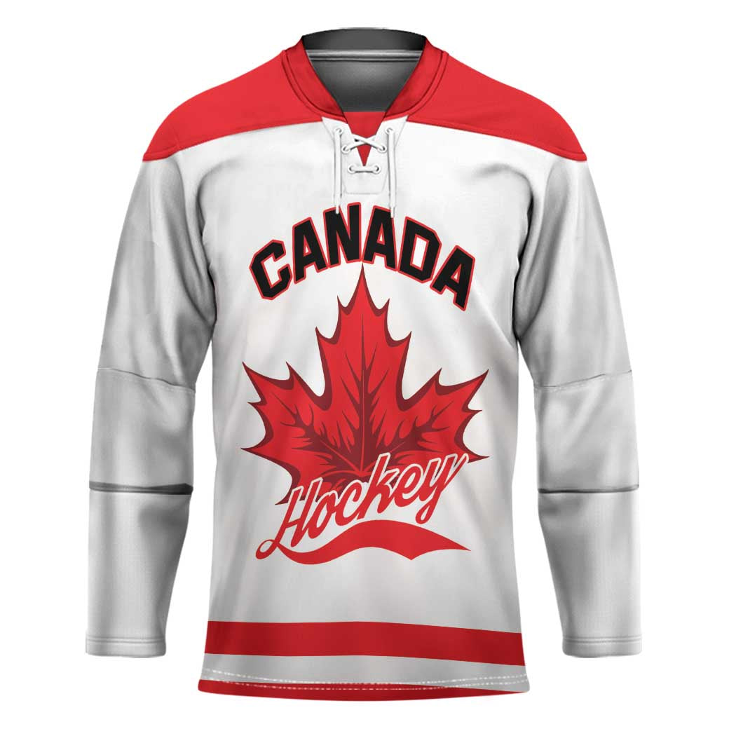 Custom Canada 2026 Hockey Hockey Jersey Team Maple Leaf White Version - Wonder Print Shop