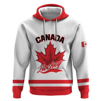 Custom Canada 2026 Hockey Hoodie Team Maple Leaf White Version - Wonder Print Shop