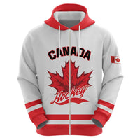 Custom Canada 2026 Hockey Hoodie Team Maple Leaf White Version - Wonder Print Shop