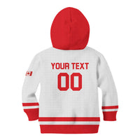 Custom Canada 2026 Hockey Kid Hoodie Team Maple Leaf White Version - Wonder Print Shop