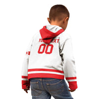 Custom Canada 2026 Hockey Kid Hoodie Team Maple Leaf White Version - Wonder Print Shop