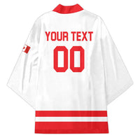 Custom Canada 2026 Hockey Kimono Team Maple Leaf White Version - Wonder Print Shop