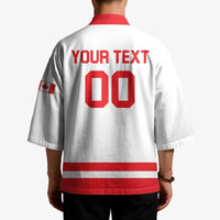 Custom Canada 2026 Hockey Kimono Team Maple Leaf White Version - Wonder Print Shop
