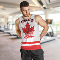 Custom Canada 2026 Hockey Men Tank Top Team Maple Leaf White Version - Wonder Print Shop