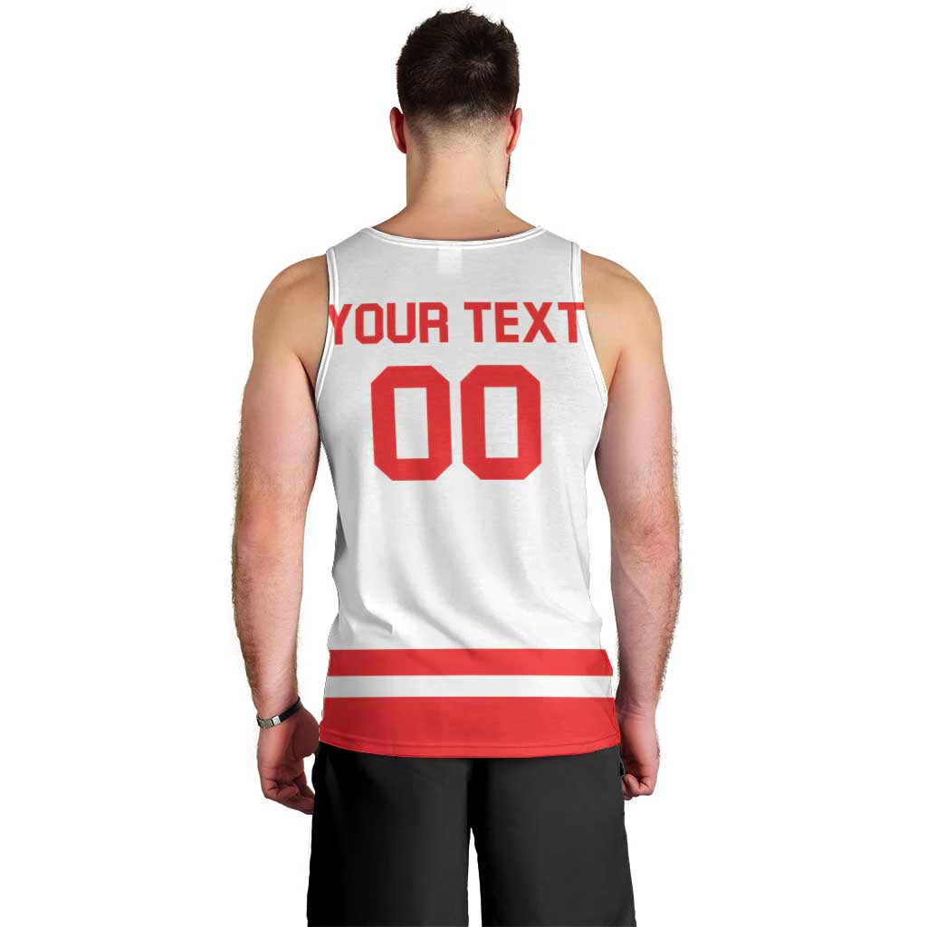 Custom Canada 2026 Hockey Men Tank Top Team Maple Leaf White Version - Wonder Print Shop