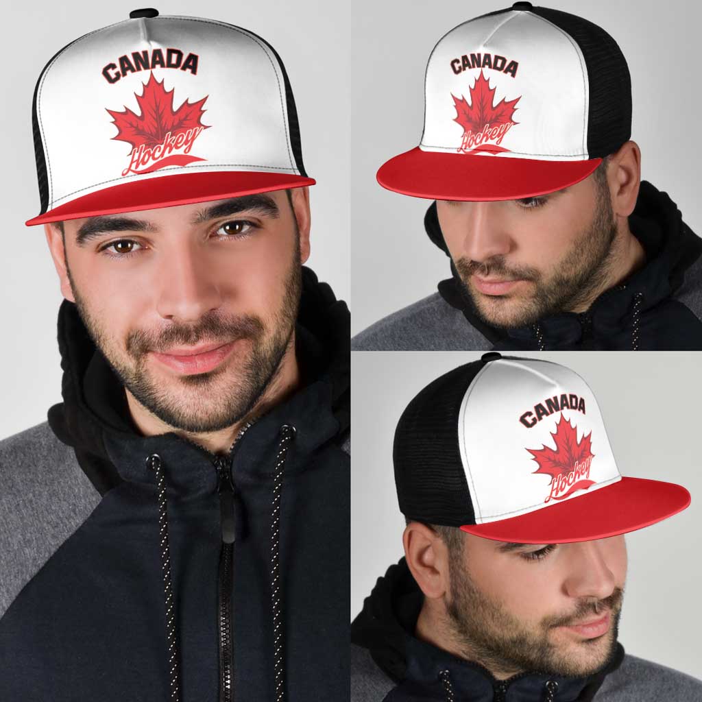 Canada 2026 Hockey Mesh Trucker Cap Team Maple Leaf White Version - Wonder Print Shop