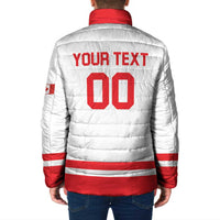 Custom Canada 2026 Hockey Padded Jacket Team Maple Leaf White Version - Wonder Print Shop
