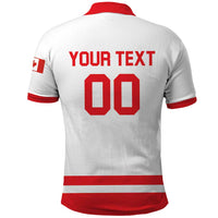 Custom Canada 2026 Hockey Polo Shirt Team Maple Leaf White Version - Wonder Print Shop