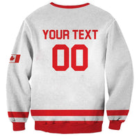 Custom Canada 2026 Hockey Sweatshirt Team Maple Leaf White Version - Wonder Print Shop