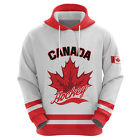 Custom Canada 2026 Hockey Zip Hoodie Team Maple Leaf White Version - Wonder Print Shop