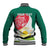 Bangladesh Independence Day Baseball Jacket Royal Bengal Tiger With Water Lily