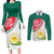 Bangladesh Independence Day Couples Matching Long Sleeve Bodycon Dress and Long Sleeve Button Shirt Royal Bengal Tiger With Water Lily - Wonder Print Shop