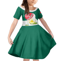 Bangladesh Independence Day Family Matching Mermaid Dress and Hawaiian Shirt Royal Bengal Tiger With Water Lily - Wonder Print Shop