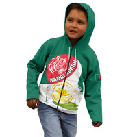 Bangladesh Independence Day Kid Hoodie Royal Bengal Tiger With Water Lily - Wonder Print Shop