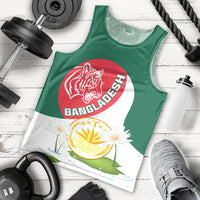 Bangladesh Independence Day Men Tank Top Royal Bengal Tiger With Water Lily - Wonder Print Shop