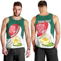 Bangladesh Independence Day Men Tank Top Royal Bengal Tiger With Water Lily - Wonder Print Shop