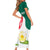 Bangladesh Independence Day Short Sleeve Bodycon Dress Royal Bengal Tiger With Water Lily - Wonder Print Shop