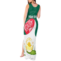 Bangladesh Independence Day Tank Maxi Dress Royal Bengal Tiger With Water Lily - Wonder Print Shop