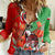 Iran Republic Day Women Casual Shirt Asiatic Lion With Tulip Flower - Wonder Print Shop