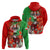 Iran Republic Day Zip Hoodie Asiatic Lion With Tulip Flower - Wonder Print Shop