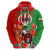 Iran Republic Day Zip Hoodie Asiatic Lion With Tulip Flower - Wonder Print Shop