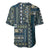 Persian Patchwork Pattern Baseball Jersey Unique Blue - Wonder Print Shop