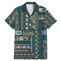 Persian Patchwork Pattern Family Matching Mermaid Dress and Hawaiian Shirt Unique Blue - Wonder Print Shop